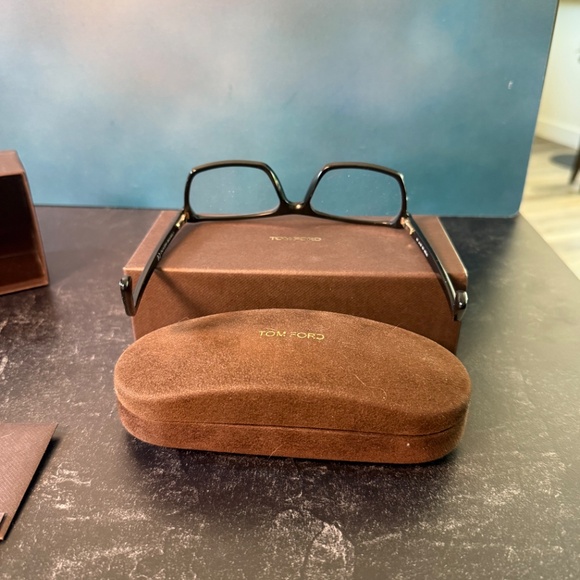 Tom Ford TF5295 002 Black Eyeglasses 56-17-145 Authenticity Card Like New Unisex - Picture 3 of 16